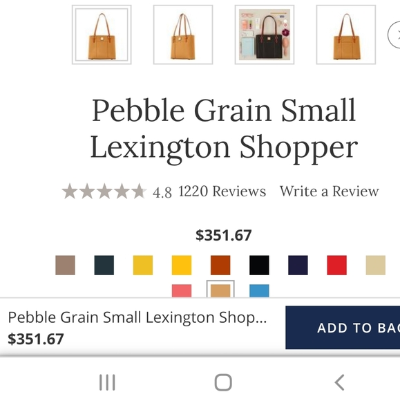 Dooney & Burke Large Leather Tote Bag - Picture 5 of 5